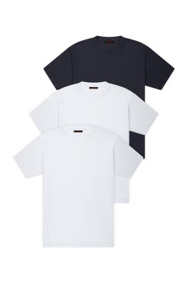 3lü Set Slim Basic T-Shirt, Siyah -Siyah - Siyah - 7