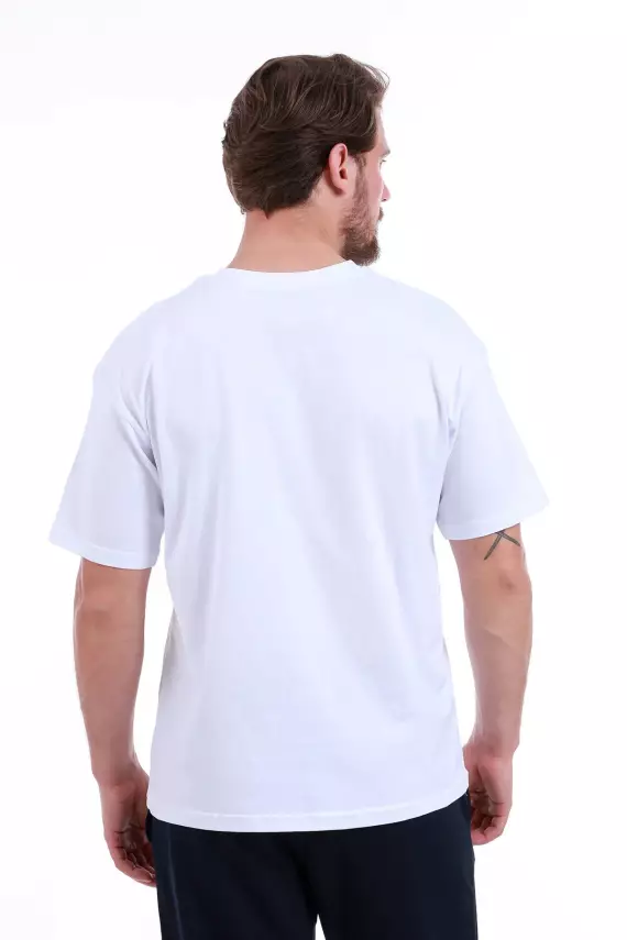 Baskısız Double Face Kalın Siyah Tshirt - 5