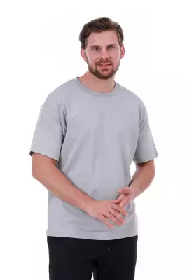 Baskısız Double Face Kalın Siyah Tshirt - 7