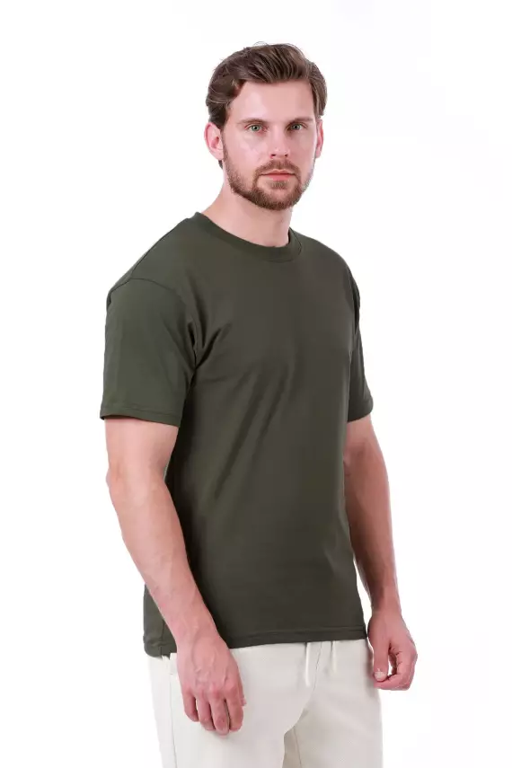 Baskısız Double Face Kalın Siyah Tshirt - 13