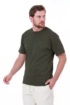 Baskısız Double Face Kalın Siyah Tshirt - 11