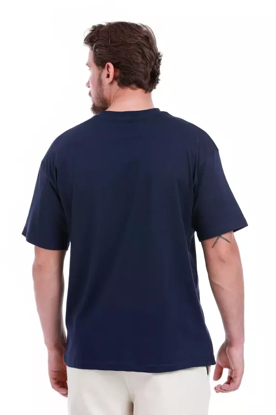 Baskısız Double Face Kalın Siyah Tshirt - 16