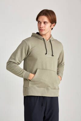 Erkek Oversize Baskılı Hoodie Siyah - 4