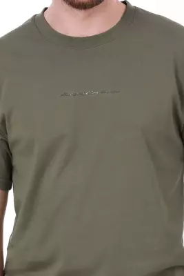 Erkek Oversize Baskılı Siyah T-shirt - 3