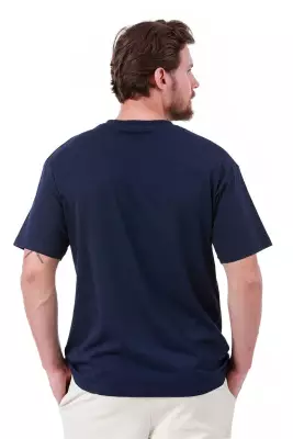 Erkek Oversize Baskılı Siyah T-shirt - 8