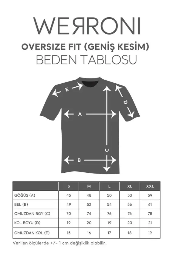 Erkek Oversize Baskılı Siyah T-shirt - 14