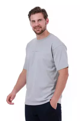 Erkek Oversize Baskılı Siyah T-shirt - 10