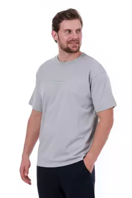 Erkek Oversize Baskılı Siyah T-shirt - 11