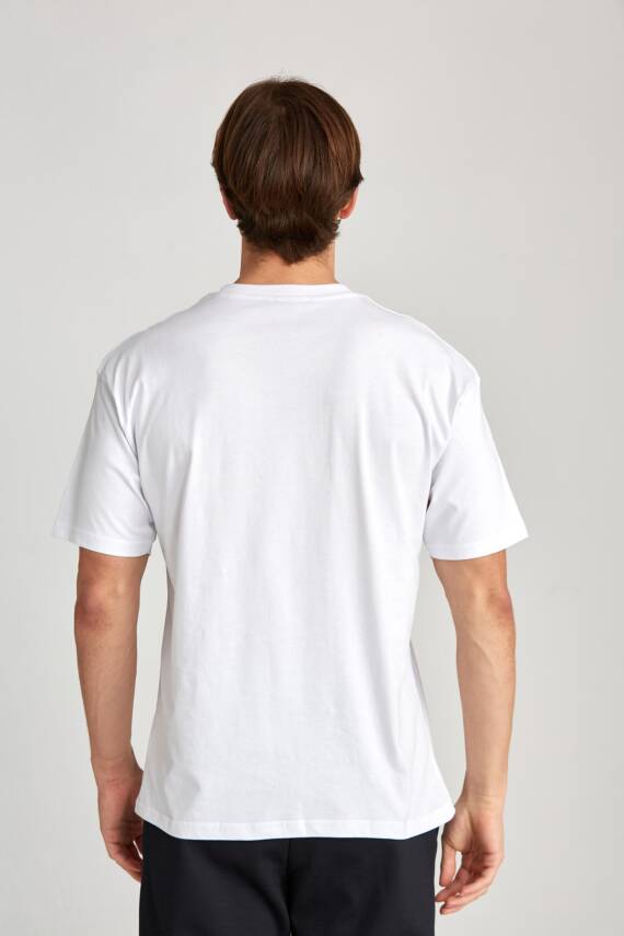 Erkek Oversize Baskılı Siyah T-shirt - 23