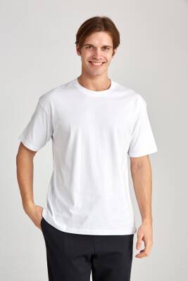 Erkek Oversize Baskılı Siyah T-shirt - 20