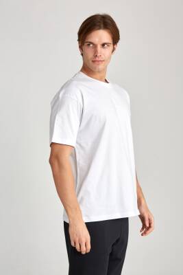 Erkek Oversize Baskılı Siyah T-shirt - 22