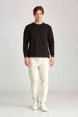 Erkek Oversize Baskısız Sweatshirt Haki - 3