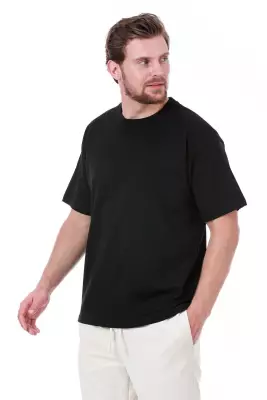 Erkek Oversize Gri T-Shirt - 5