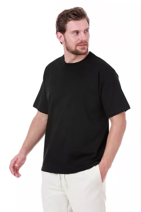 Erkek Oversize Gri T-Shirt - 5