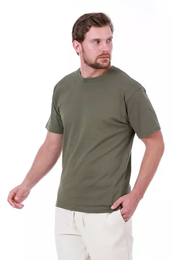 Erkek Oversize Gri T-Shirt - 10