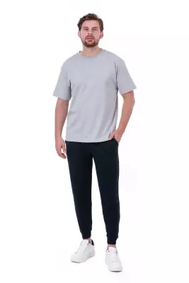 Erkek Oversize Gri T-Shirt - 17