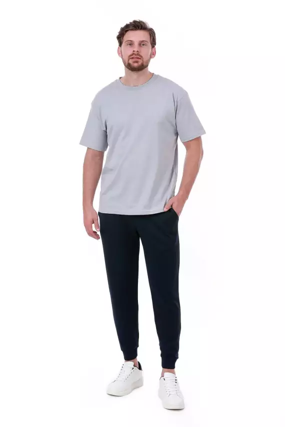 Erkek Oversize Gri T-Shirt - 17