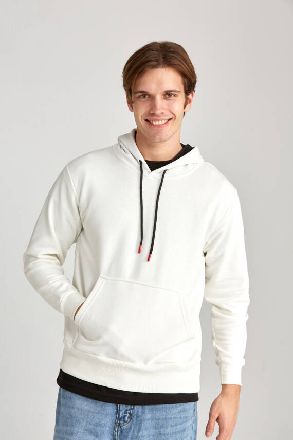 Erkek Oversize Hoodie Haki - 3