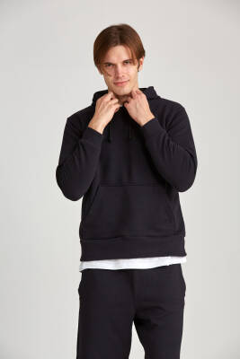 Erkek Oversize Hoodie Haki - 5