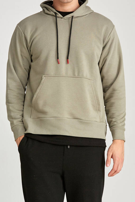 Erkek Regular Hoodie Beyaz - 2