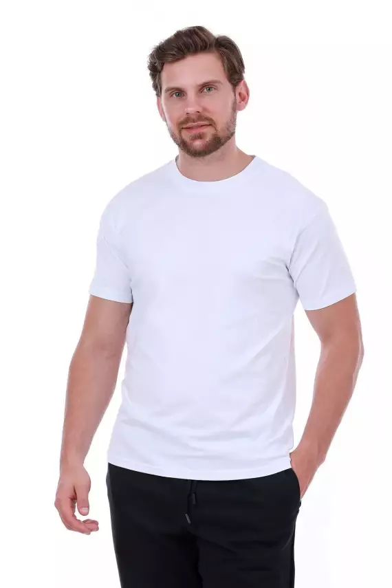 Erkek Slim Fit Lacivert T-Shirt - 1