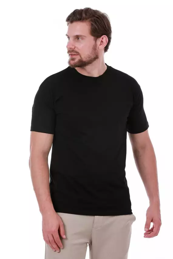 Erkek Slim Fit Lacivert T-Shirt - 10