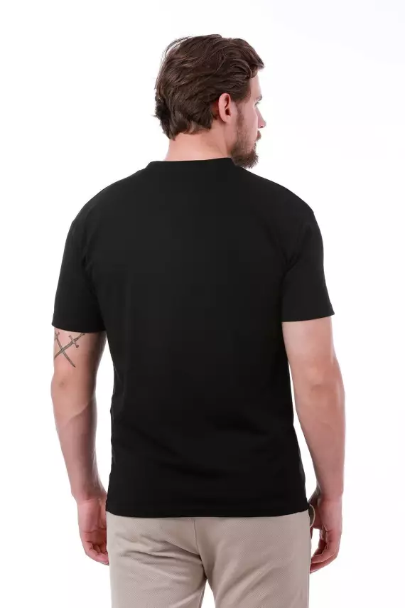 Erkek Slim Fit Lacivert T-Shirt - 12