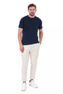Erkek Slim Fit Lacivert T-Shirt - 22