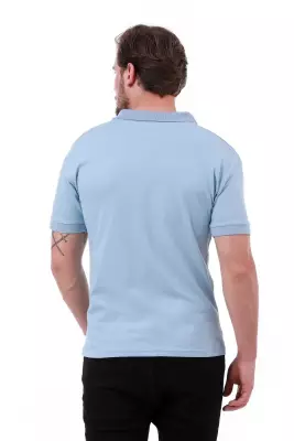 Erkek Slim Fit Polo Yaka Göğüs Baskı Detaylı Yeşil Renk T-Shirt - 9