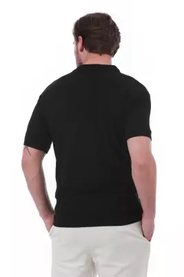 Erkek Slim Fit Polo Yaka Göğüs Baskı Detaylı Yeşil Renk T-Shirt - 12