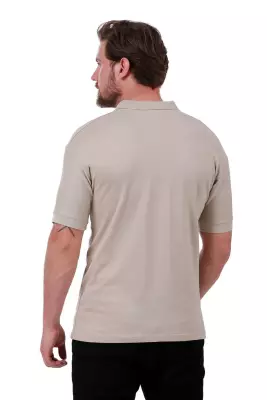 Erkek Slim Fit Polo Yaka Göğüs Baskı Detaylı Yeşil Renk T-Shirt - 22