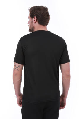 Erkek Slim Fit Ready Baskılı Siyah Renk T-shirt - 3