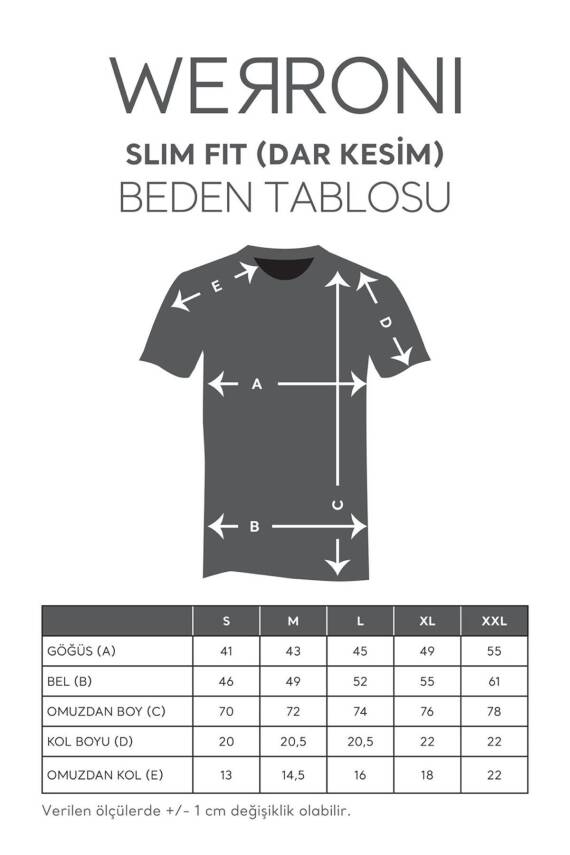 Erkek Slim Fit Ready Baskılı Siyah Renk T-shirt - 11