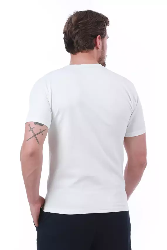 Erkek Slim Fit Ready Baskılı Siyah Renk T-shirt - 14