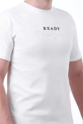 Erkek Slim Fit Ready Baskılı Siyah Renk T-shirt - 15