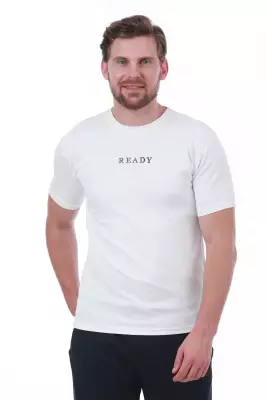 Erkek Slim Fit Ready Baskılı Siyah Renk T-shirt - 13