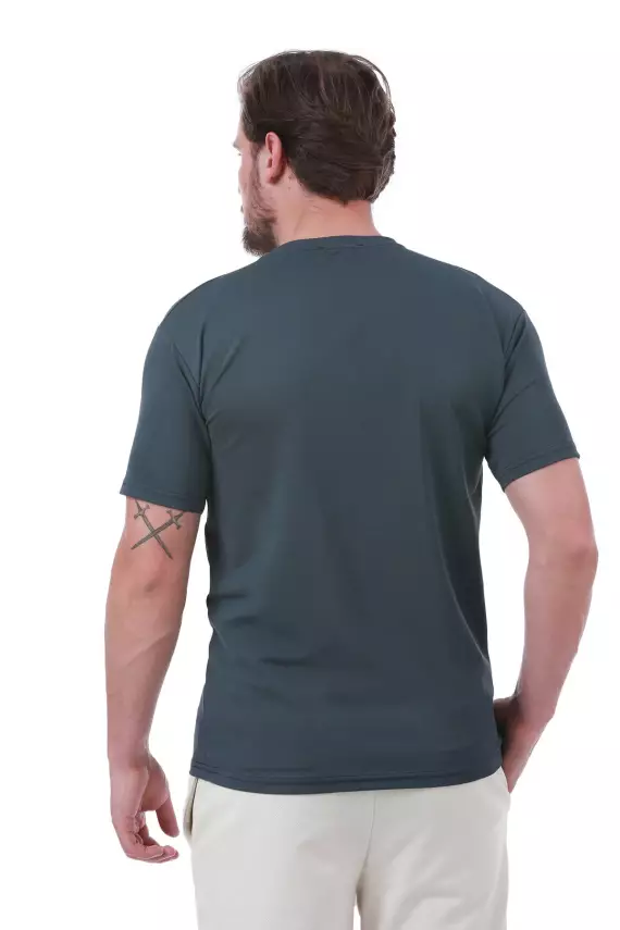 Erkek Slim Fit Ready Baskılı Siyah Renk T-shirt - 20