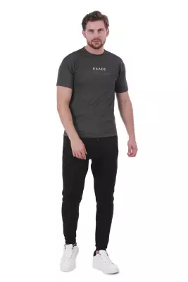 Erkek Slim Fit Ready Baskılı Siyah Renk T-shirt - 27