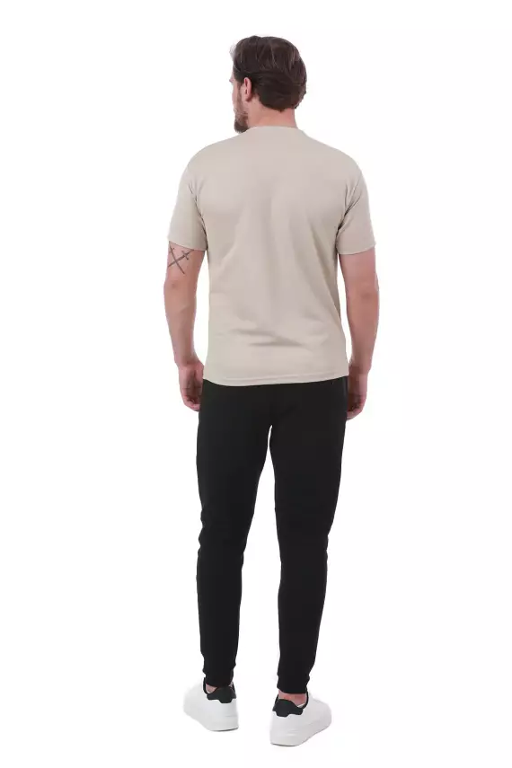 Erkek Slim Fit Ready Baskılı Siyah Renk T-shirt - 33