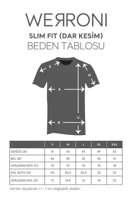 Erkek Slim Fit Touch Sensitive Baskılı Lacivert Renk T-shirt - 13