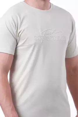 Erkek Slim Fit Touch Sensitive Baskılı Lacivert Renk T-shirt - 16