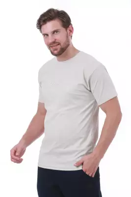 Erkek Slim Fit Touch Sensitive Baskılı Lacivert Renk T-shirt - 15