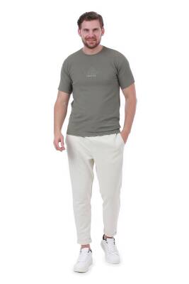 Erkek Slim Fit Trend Setter Baskılı Mavi Renk T-shirt - 31