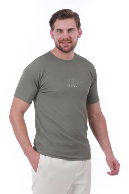 Erkek Slim Fit Trend Setter Baskılı Mavi Renk T-shirt - 27