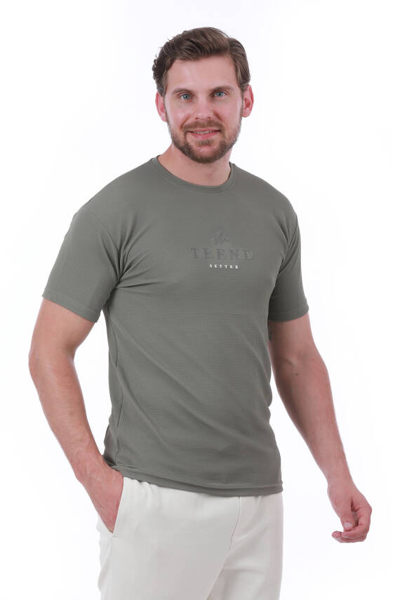 Erkek Slim Fit Trend Setter Baskılı Mavi Renk T-shirt - 27