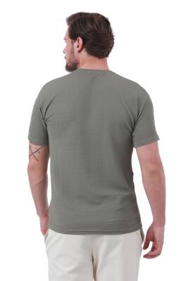 Erkek Slim Fit Trend Setter Baskılı Mavi Renk T-shirt - 30