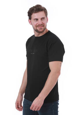 Erkek Slim Fit Trend Setter Baskılı Mavi Renk T-shirt - 18