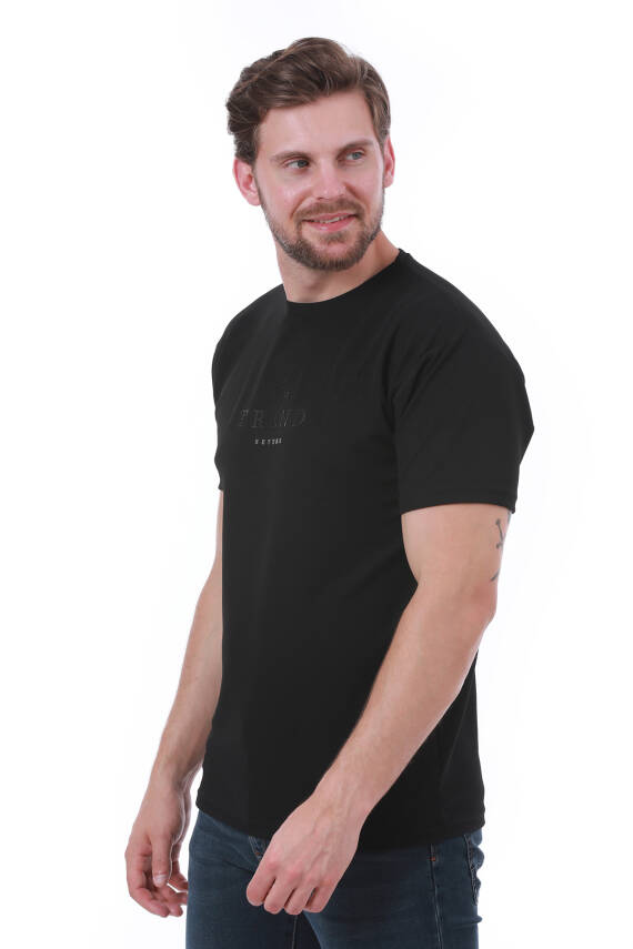 Erkek Slim Fit Trend Setter Baskılı Mavi Renk T-shirt - 18