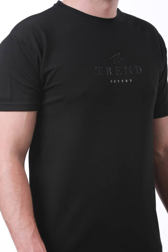 Erkek Slim Fit Trend Setter Baskılı Mavi Renk T-shirt - 19