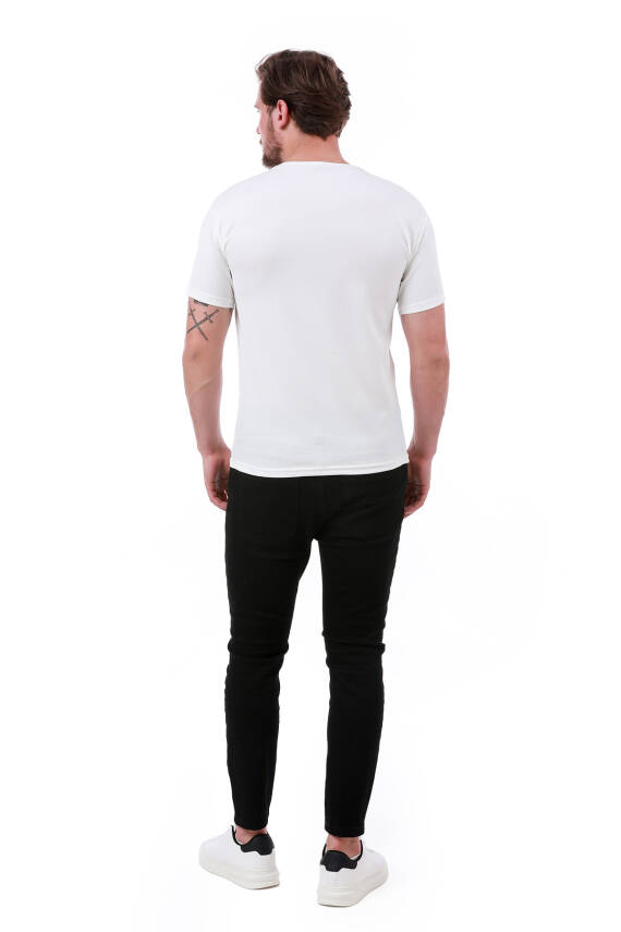 Erkek Slim Fit Trend Setter Baskılı Mavi Renk T-shirt - 15
